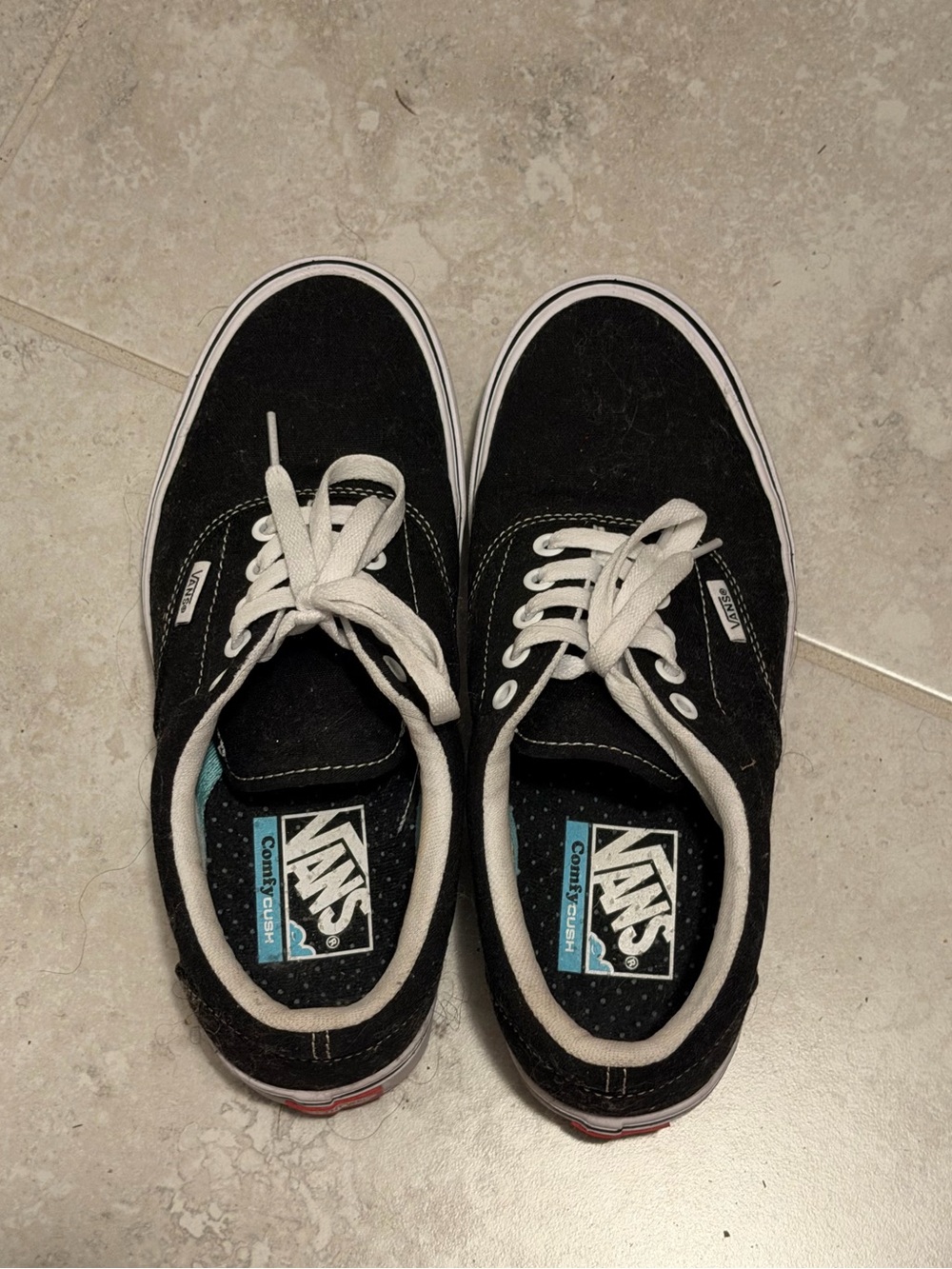 Classic Black Canvas Sneakers with Gum Rubber Outsole - women’s 9